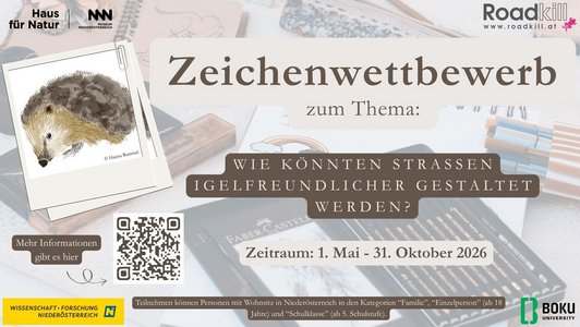 Gemalter Igel mit Malutensilien