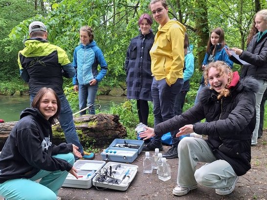 Schüler forschen im Wald 