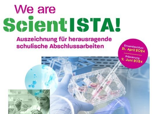 Deckblatt für den "We are scientISTA"-VWA-Wettbewerb