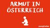 Text "Armut in Österreich" und Menschenfigur