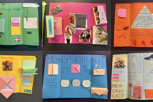 Selbstgemachte Plakate der Schüler/innen