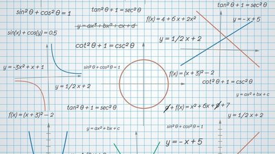 Titelbild Mathematik mit Formeln