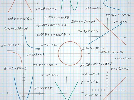 Titelbild Mathematik mit Formeln