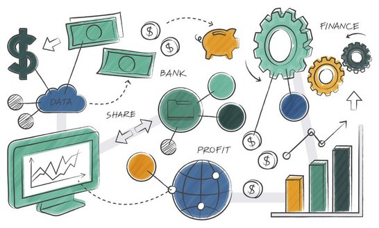 Illustration Finanz und Wirtschaft