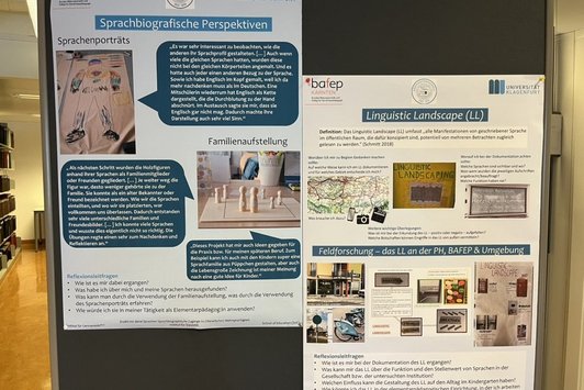 Wissenschaftliche Plakate der Uni Klagenfurt und der BAfEP zu diesem Thema