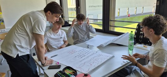 Schüler/innen der HAK Feldkirch bei der Gruppenarbeit